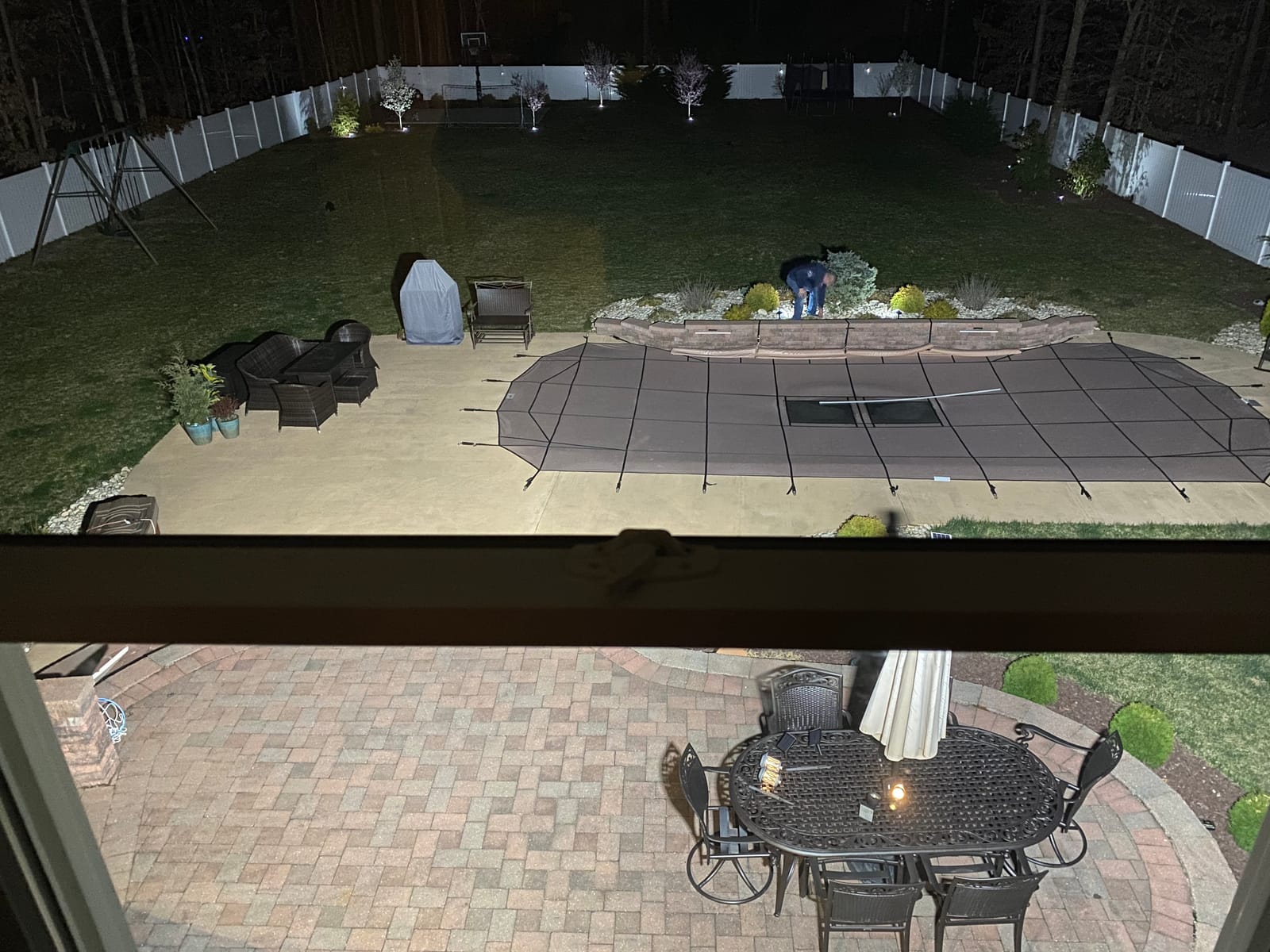 Onforu 120W Flood Lights Outdoor,12000lm Bright LED Work Light with Plug,Daylight White LED Flood Lighting, IP66 Waterproof Security Yard Lights for Yard Garage Stadium 2 Pack customer photo 2