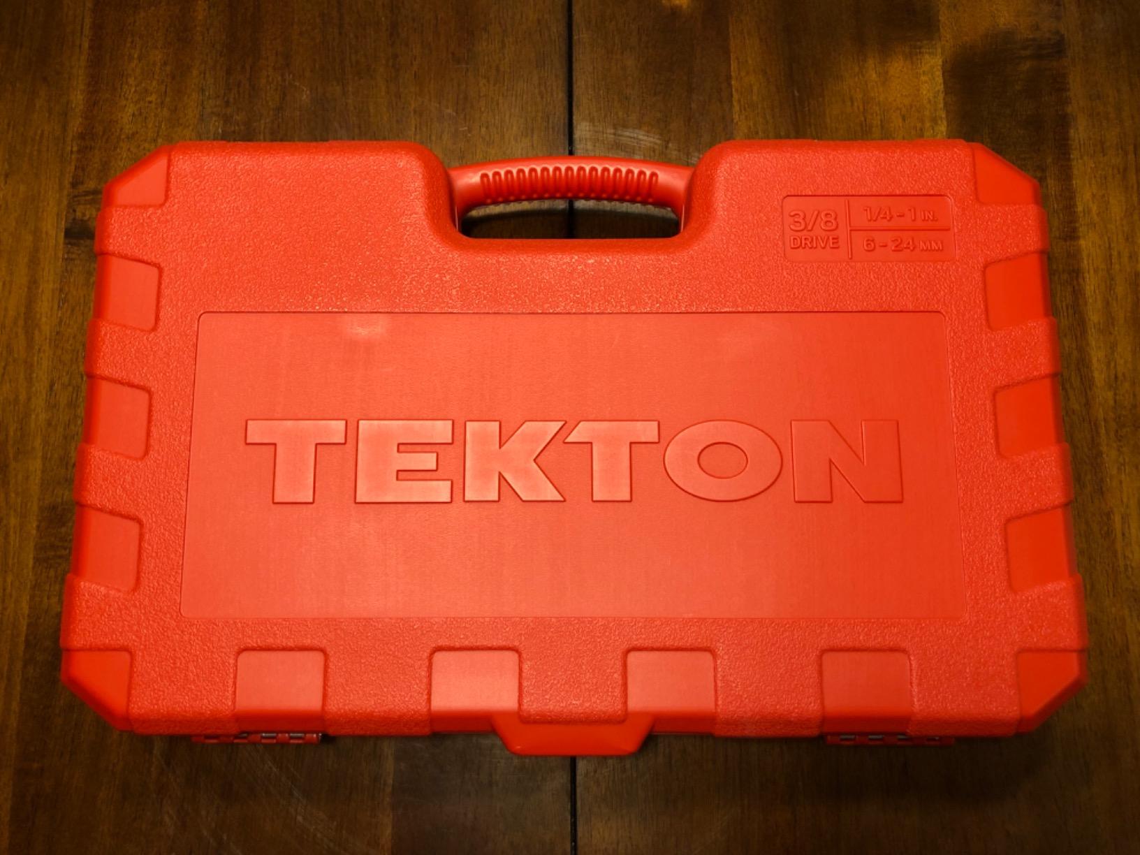 TEKTON 3/8 Inch Drive 6-Point Socket and Ratchet Set, 73-Piece (1/4-1 in., 6-24 mm) | SKT15311 | Shallow and Deep, Case customer photo 1