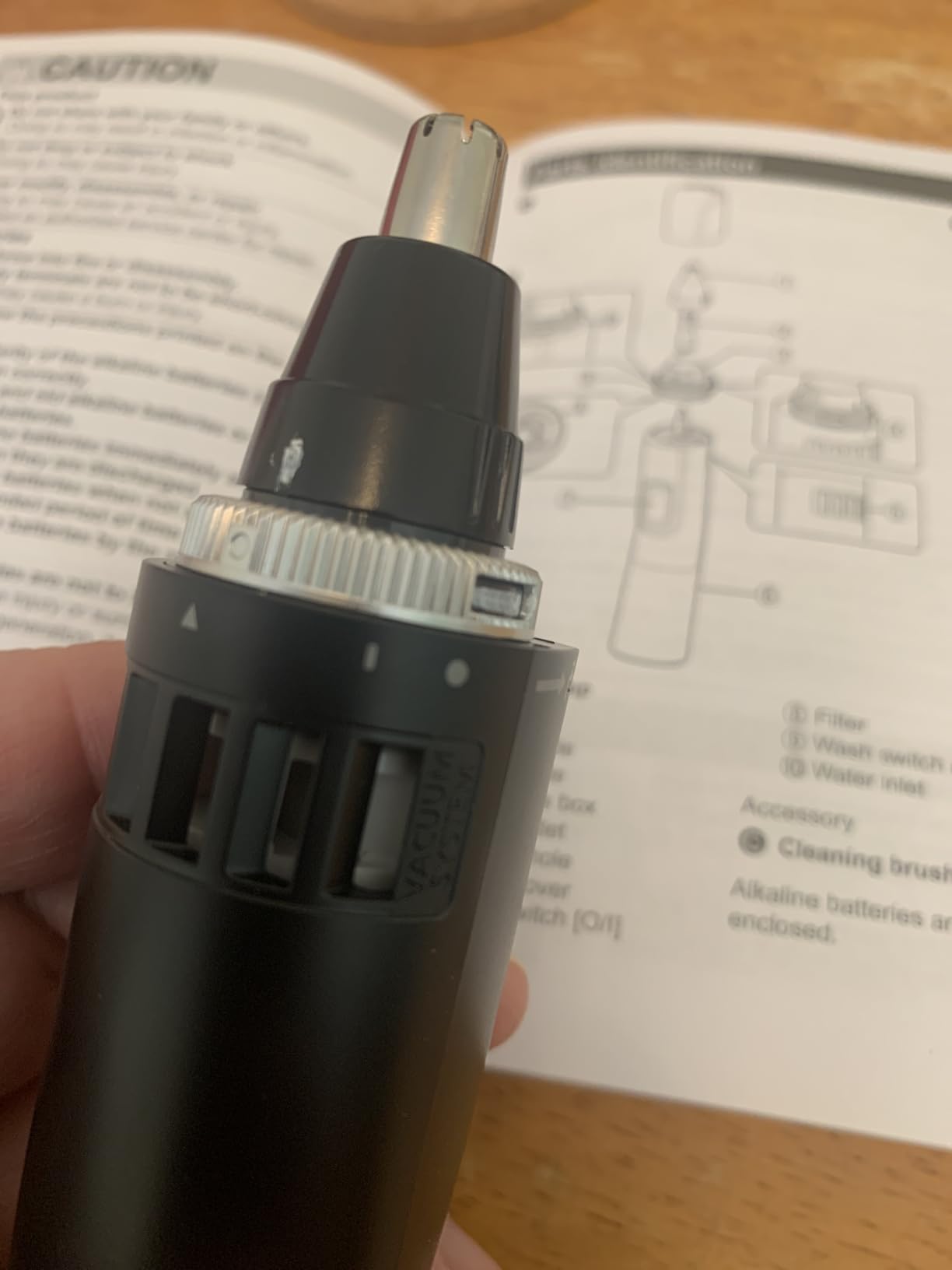 Panasonic Ear and Nose Hair Trimmer for Men with Vacuum Cleaning System, Powerful Motor and Dual-Edge Blades for Smoother Cutting, Wet/Dry - ER-GN70-K (Black) customer photo 1