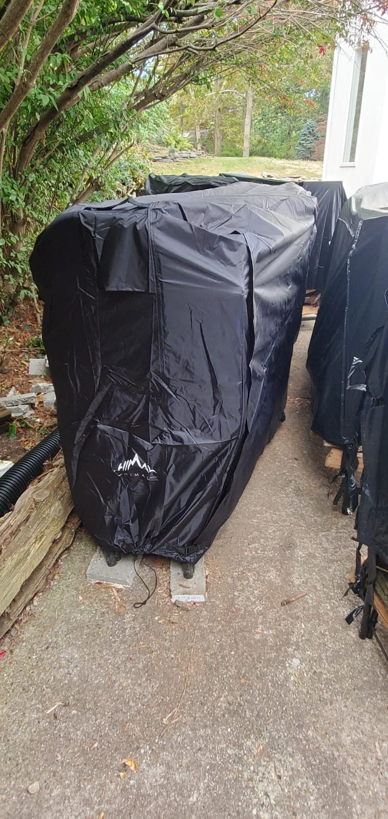 Himal 4ft Firewood Log Rack Cover Outdoor Waterproof, Black | Heavy Duty 600D Oxford Weather Resistant Fire Wood Storage Rack Cover with Buckle and Hook Loop Tape(Rack not Included) customer photo 2