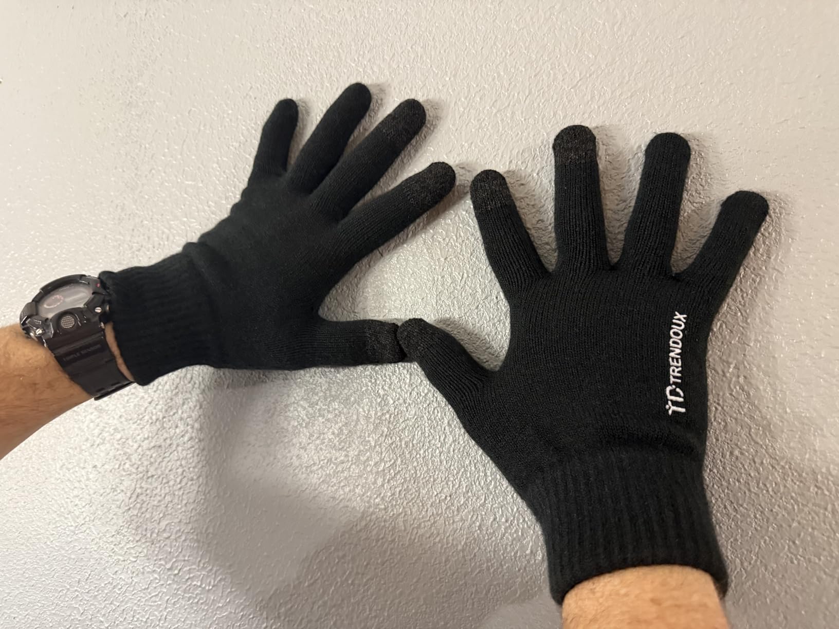 TRENDOUX Merino Wool Winter Gloves for Men Women, Cold Weather Warm Touchscreen Unisex, Non-slip, Knit Elastic Cuff customer photo 2