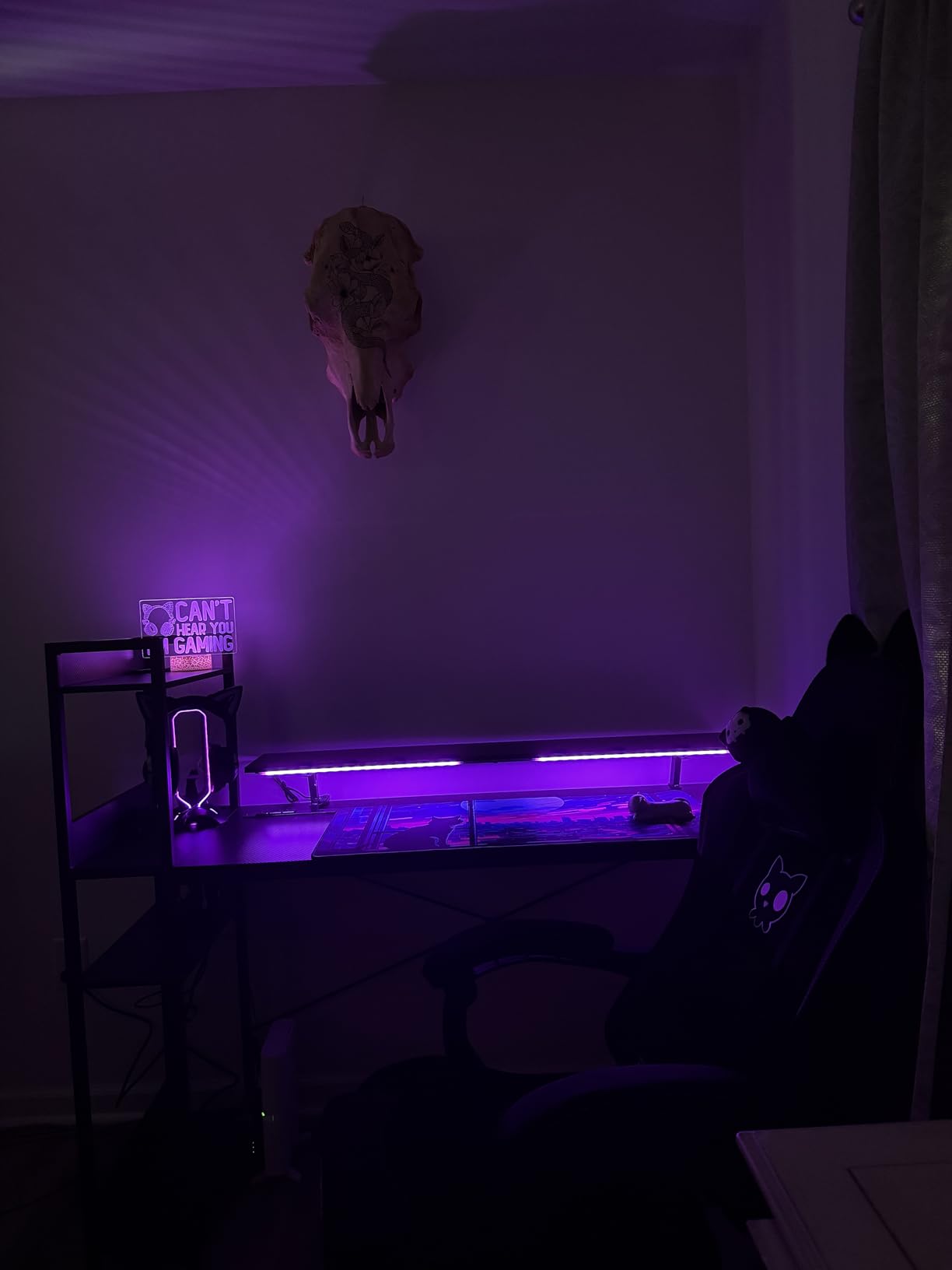 Gaming Headset Stand | RGB Headphone Stand for Desk with Mouse Bungee and USB Hub Gaming Headset Holder customer photo 1