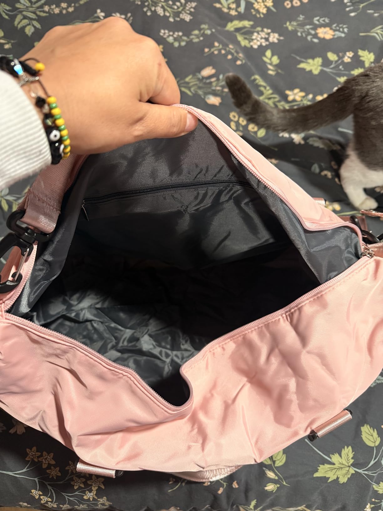 Travel Duffel Bag, Carry On Overnight Weekender Bags for Women | Travel Bag with Wet Pocket & Trolley Sleeve, For Spirit Airlines 18x14x8 Personal Item Bag customer photo 2