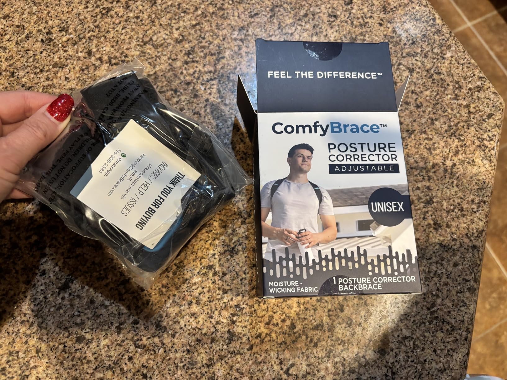 ComfyBrace Posture Corrector for Men and Women, Back Brace Straightener | Breathable adjustable posture brace, shoulder brace straps and upper back support for neck hump, hunchback, clavicle pain customer photo 2