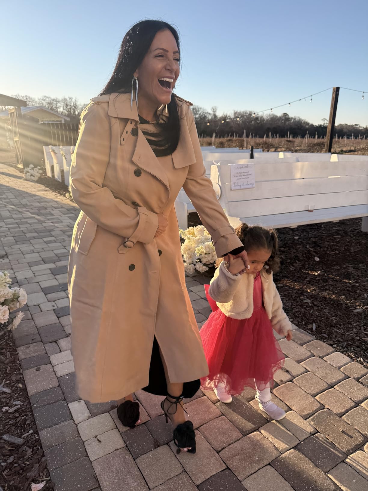 ebossy Women's Double Breasted Duster Trench Coat Slim Long Sleeve Overcoat | Notched Lapel, Casual Loose, Elegant, Flowy A Line, Fully-Lined, Maxi Length, Warm Fall Winter Coat with Pocket, Windbreakers customer photo 1
