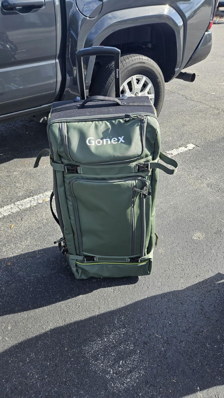 Rolling Duffle Bag with Wheels, 100L Water Repellent Large Wheeled Travel Duffel Luggage with Rollers 33 inch, Olive Green customer photo 1