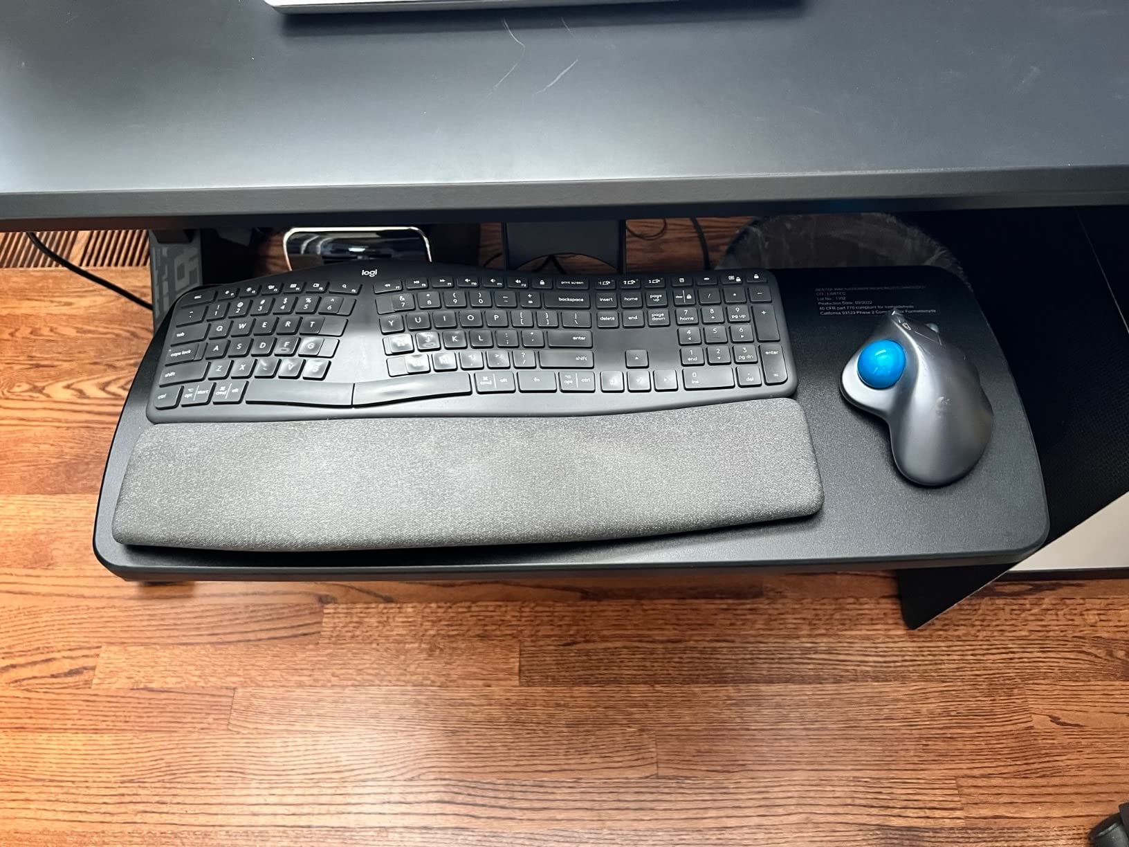 HUANUO Keyboard Tray Under Desk, 360 Adjustable Ergonomic Sliding Keyboard & Mouse Tray, Under Desk Keyboard Tray Slide Out, Keyboard Holder Under Desk for Typing in Home, Office Work, 25