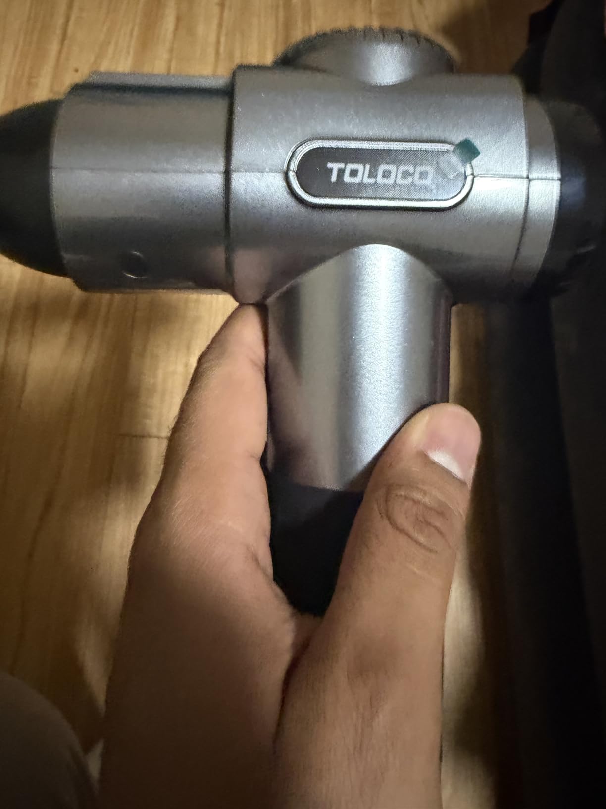 TOLOCO Massage Gun, Deep Tissue Back Massage for Athletes for Pain Relief, Percussion Massager with 10 Massages Heads & Silent Brushless Motor, Relaxation Gifts for Men Women, Black customer photo 2