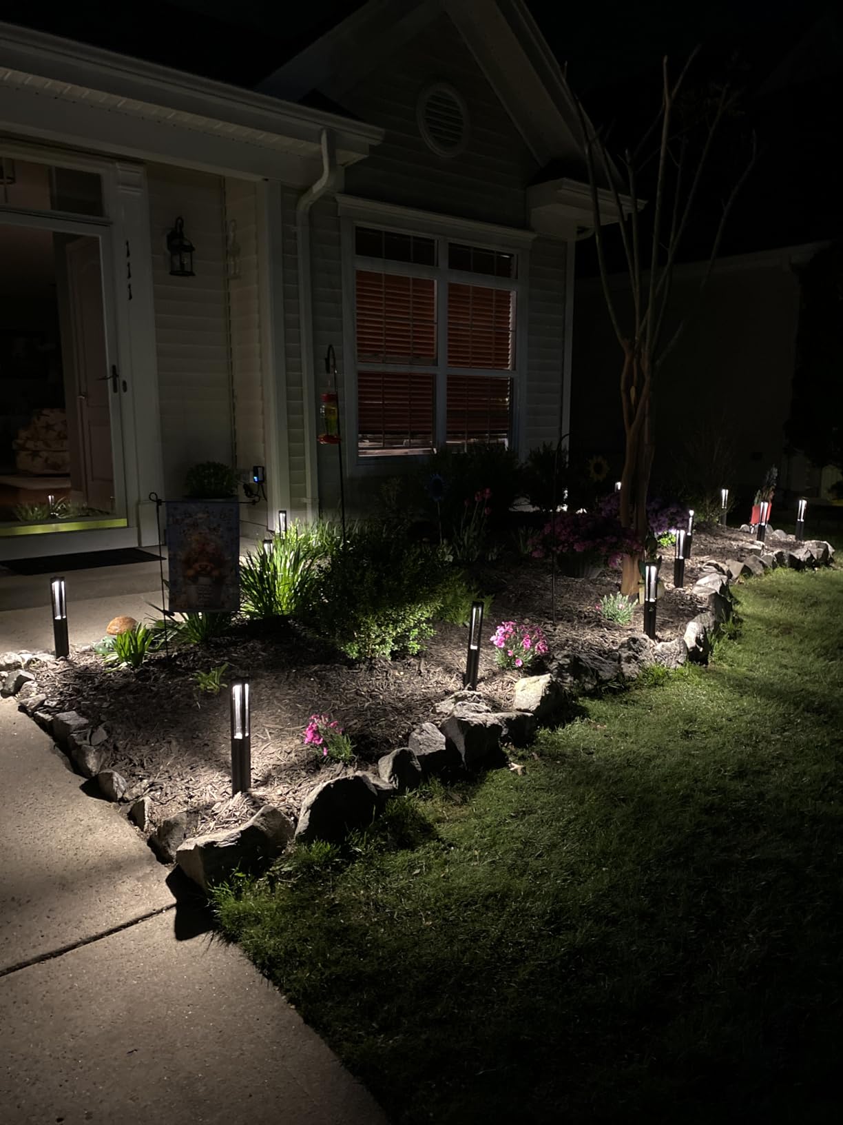 LEONLITE 12-Pack 3W LED Low Voltage Path Lights Aluminum 3000K Black | Landscape Pathway Lights for Driveway, Garden, ETL, IP65 Waterproof customer photo 2