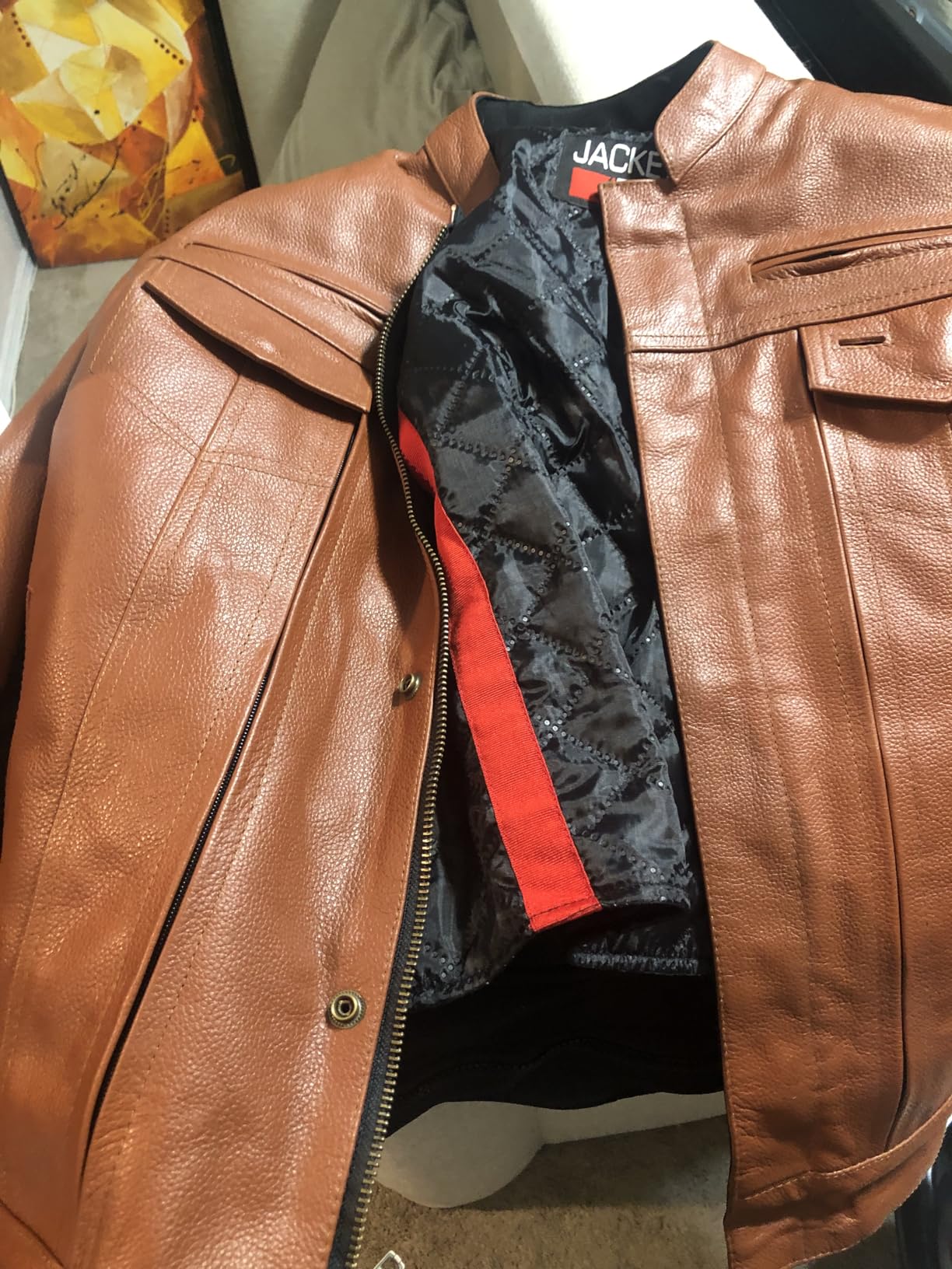 COMMUTER Men's Motorcycle Jacket, Premium Buffalo Leather, CE Armor - Ventilation, Utility Pockets, Cruiser Biker Black L customer photo 1