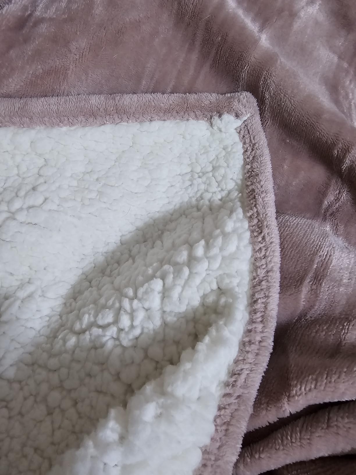 Utopia Bedding Reversible Plush Sherpa Blanket Throw Size Plum, 50x60 Inch | Soft, Warm, Fleece, Bed, Sofa, Couch, Camping, Travel, Cozy, All Season customer photo 2