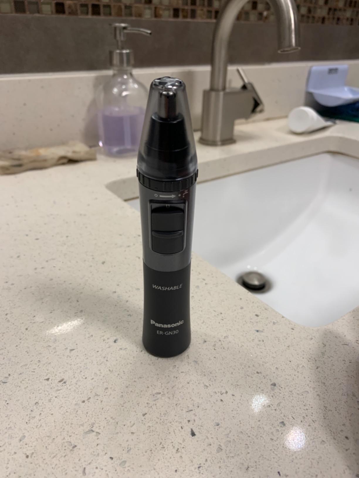 Panasonic Men's Ear and Nose Hair Trimmer, Wet Dry Hypoallergenic Dual Edge Blade, Ear Hair Trimmer for Men - ER-GN30-H customer photo 1