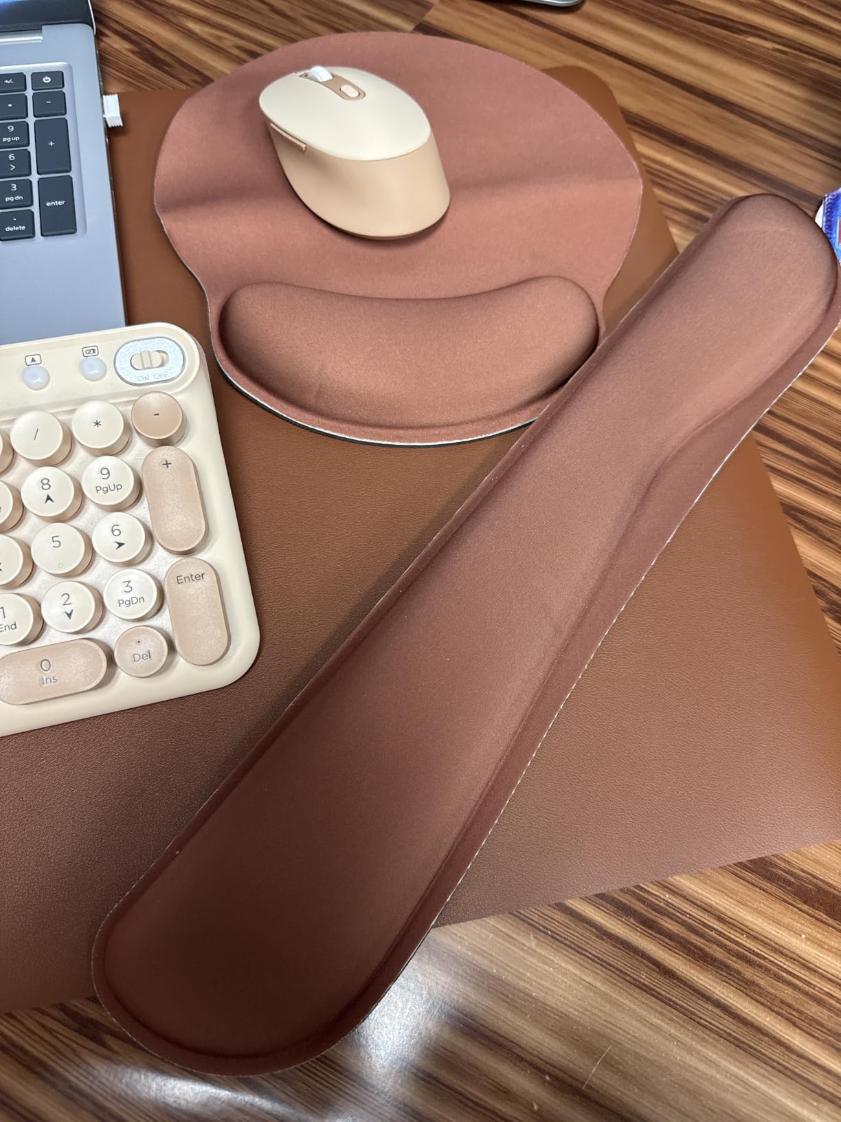 KTRIO Ergonomic Keyboard Wrist Rest & Mouse Pad with Wrist Rest, Black | Memory Foam Wrist Support, Ergonomic Design, Non-Slip Base, Office and Home Use customer photo 2