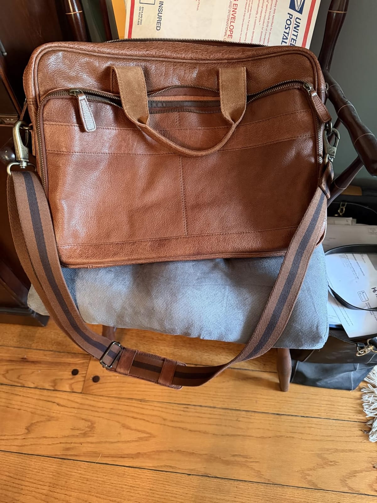 KomalC Leather briefcase 16 inch Laptop Messenger Bag for Men and Women Best Office Satchel Bag customer photo 2