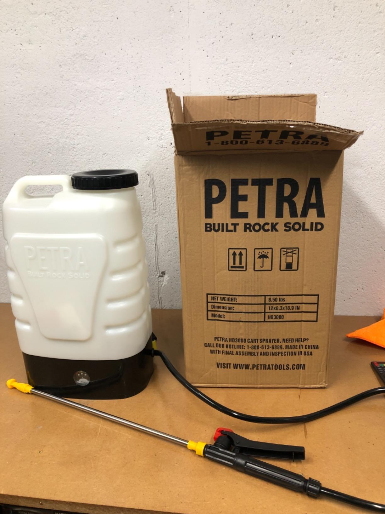 PetraTools 3 Gallon Battery Powered Backpack Sprayer - 2.5 Hour Runtime | HD3000 Electric Backpack Sprayer w/ 90 PSI, 6 Nozzles - For Lawn & Garden Care, Weed & Pest Control customer photo 1