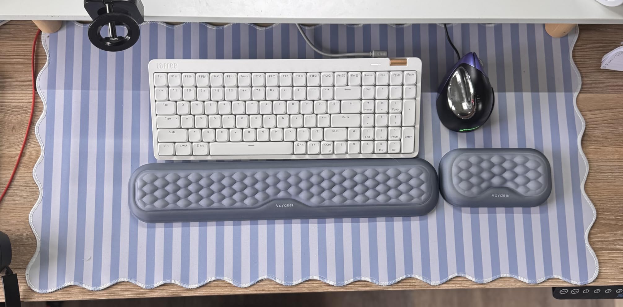 Vaydeer Wrist Rest for Keyboard and Mouse, Computer Ergonomic Wrist Support Pad, Soft Memory Foam Arm Cushion for Desk, Palm Hand Office Laptop Typing customer photo 2
