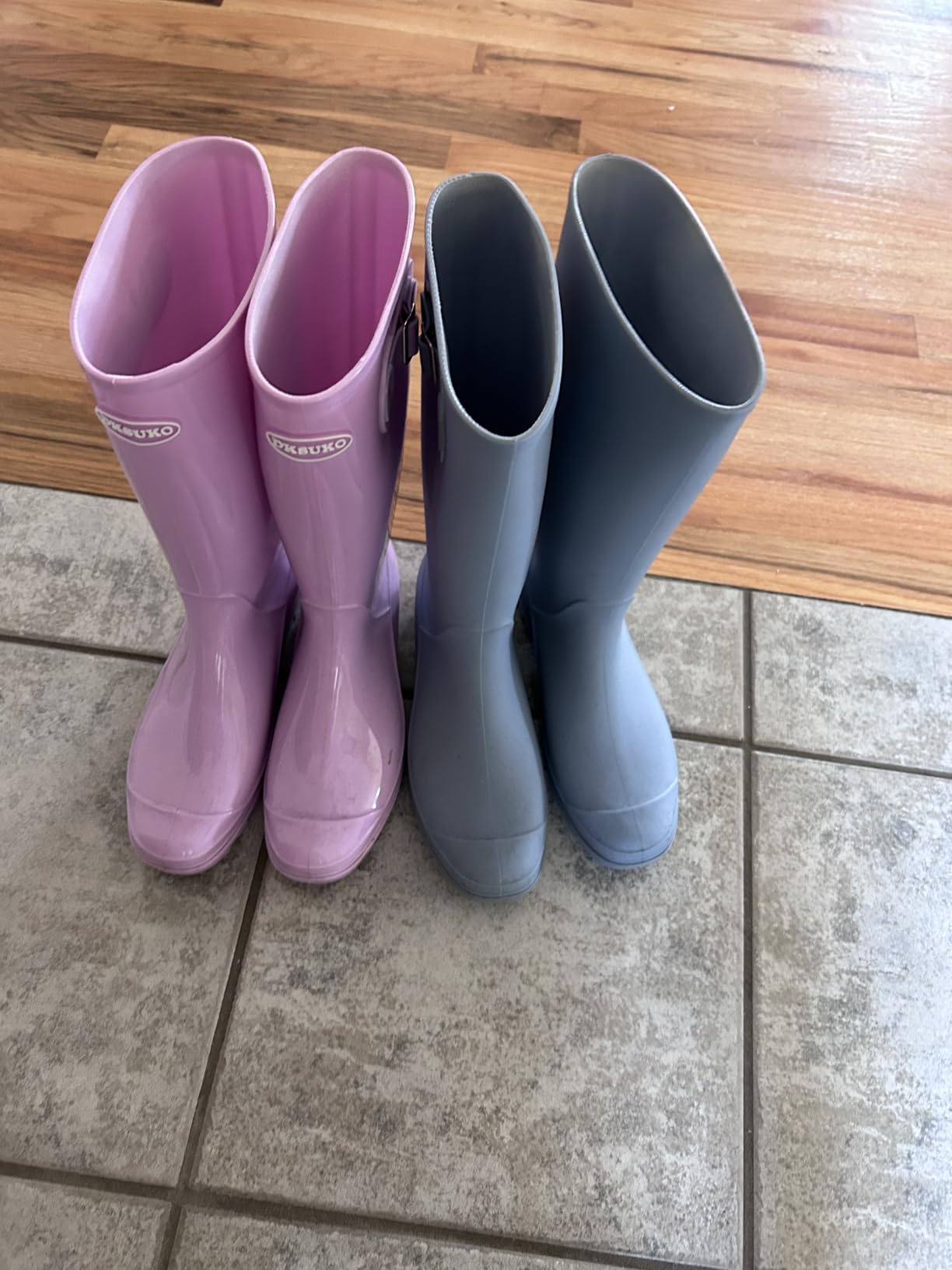 Women's Tall Waterproof Rain Boots Rubber Garden Boots with Buckle customer photo 2