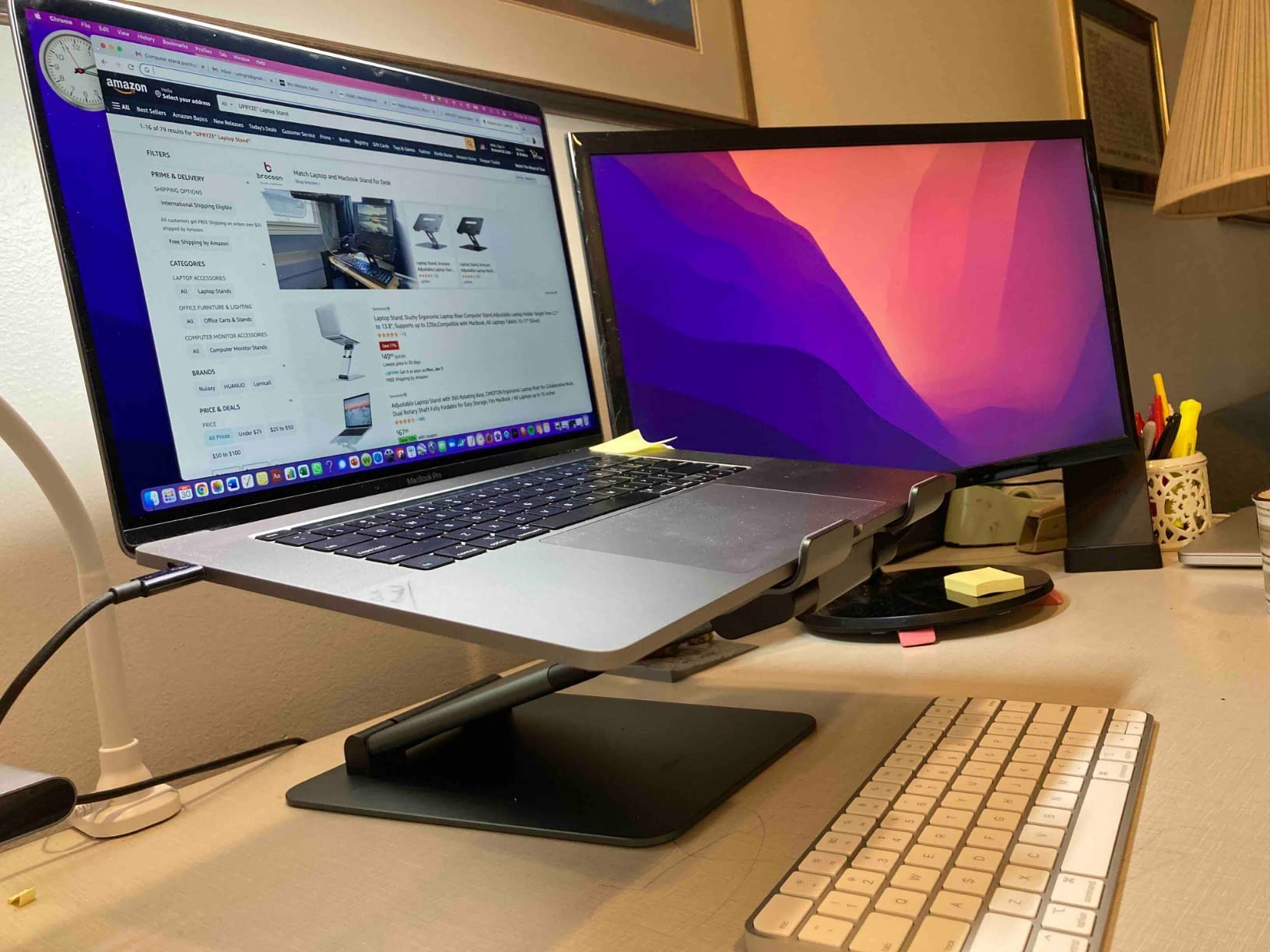 Lifelong Ergonomic Adjustable Laptop Stand for Desk, Extra Tall 20