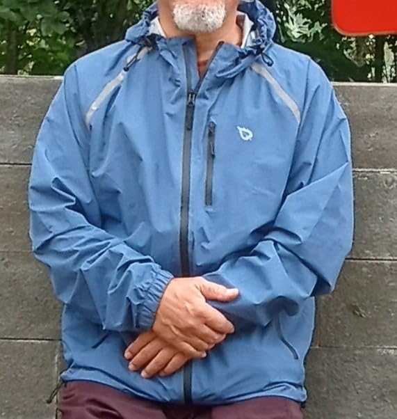 Baleaf Men's Rain Jacket Waterproof Hood Lightweight Reflective Packable | 5000Mm Waterproof & Windbreaker; Packable with 6 Pockets; Reflective Stripes for Safety; Perfect for Cycling, Running, Hiking customer photo 2