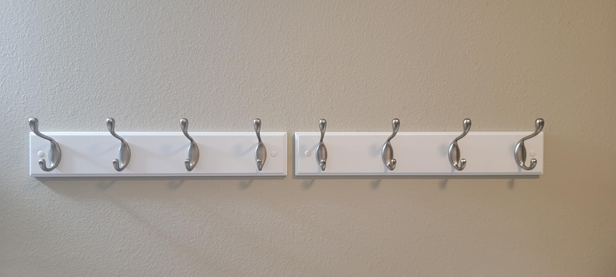 Coat Rack Wall Mounted - 5 Tri Hooks, Heavy Duty, Stainless Steel, Metal Coat Hook Rail (Black, 2 Packs) customer photo 2