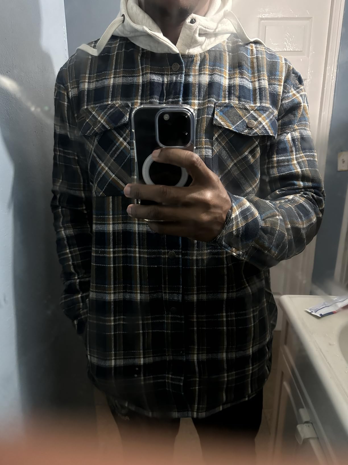 Legendary Whitetails Mens Hooded Plaid Flannel Berber Lined Shirt Jacket customer photo 2
