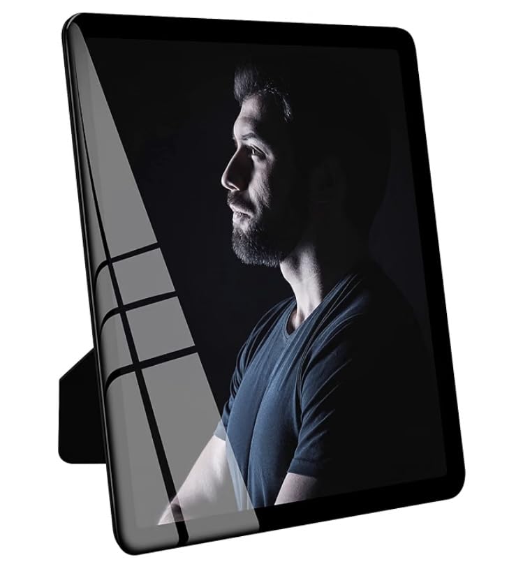 Bluesun 8x10 Picture Frame Black Standing can be Vertical and Horizontal - Real Glass Frames, Cool 8x10 Photo Frame, Wall Frames Gifts for Men Boyfriend Dad Boss customer photo 1