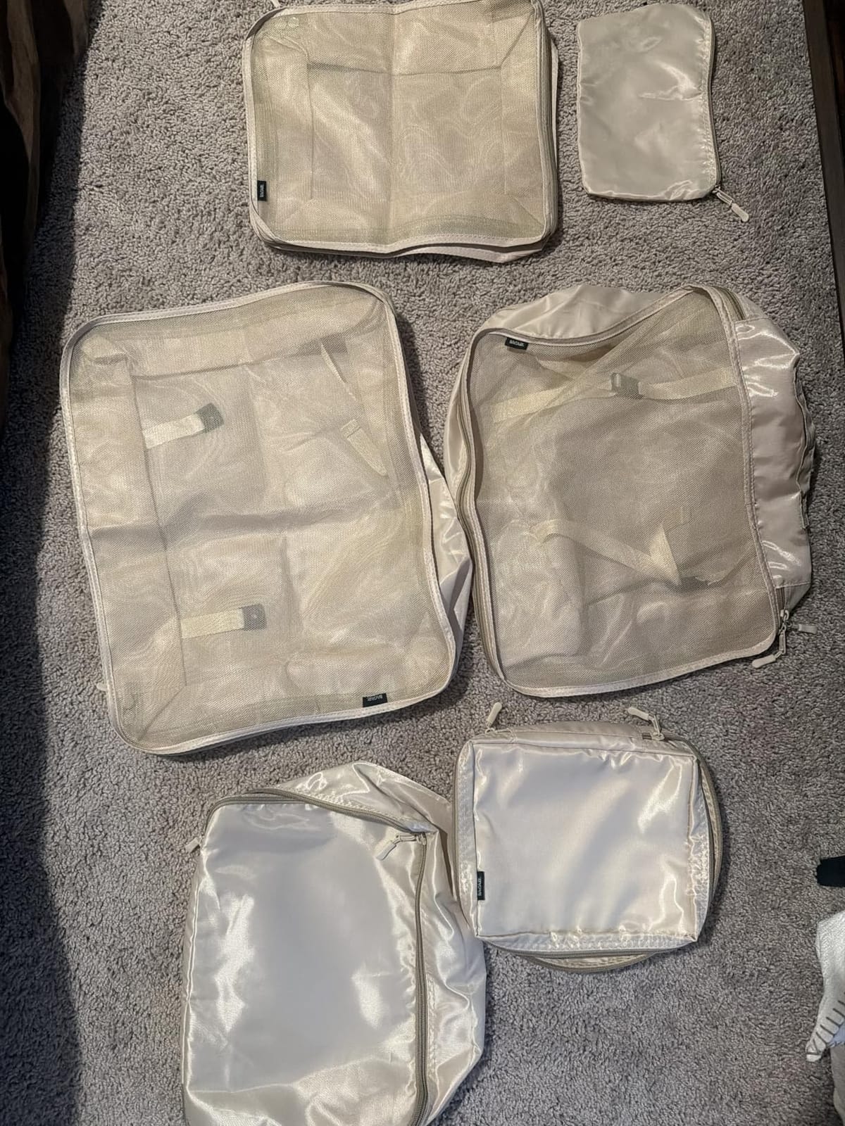 BAGAIL 8 Set Packing Cubes Luggage Packing Organizers for Travel Accessories - Cream customer photo 1