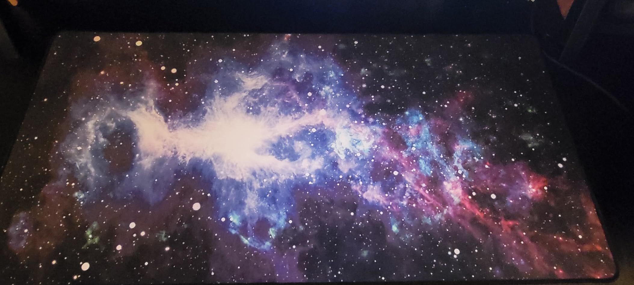 Large Gaming Mouse Pad, 31.5x15.7 in Large Desk Computer Keyboard Mouse Mat, Water Resist Non-Slip XXL Extended Mat for Work & Gaming, Black customer photo 2