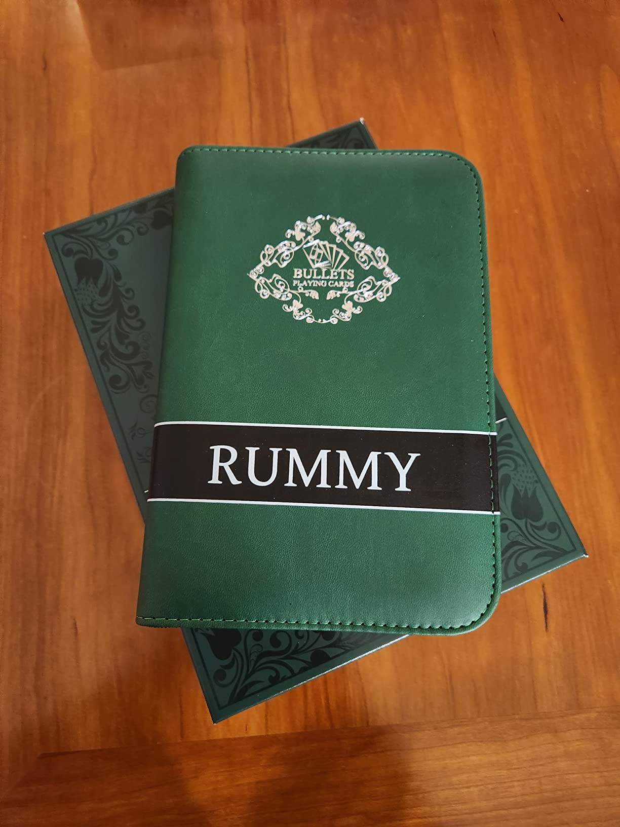 Bullets Playing Cards | Deluxe Rummy & Poker Card Set with 2 Plastic Decks | Waterproof, Leather-Style Pouch, Pen & Pad | Premium Playing Cards for Poker, Blackjack, Rummy & Family Game Nights customer photo 1