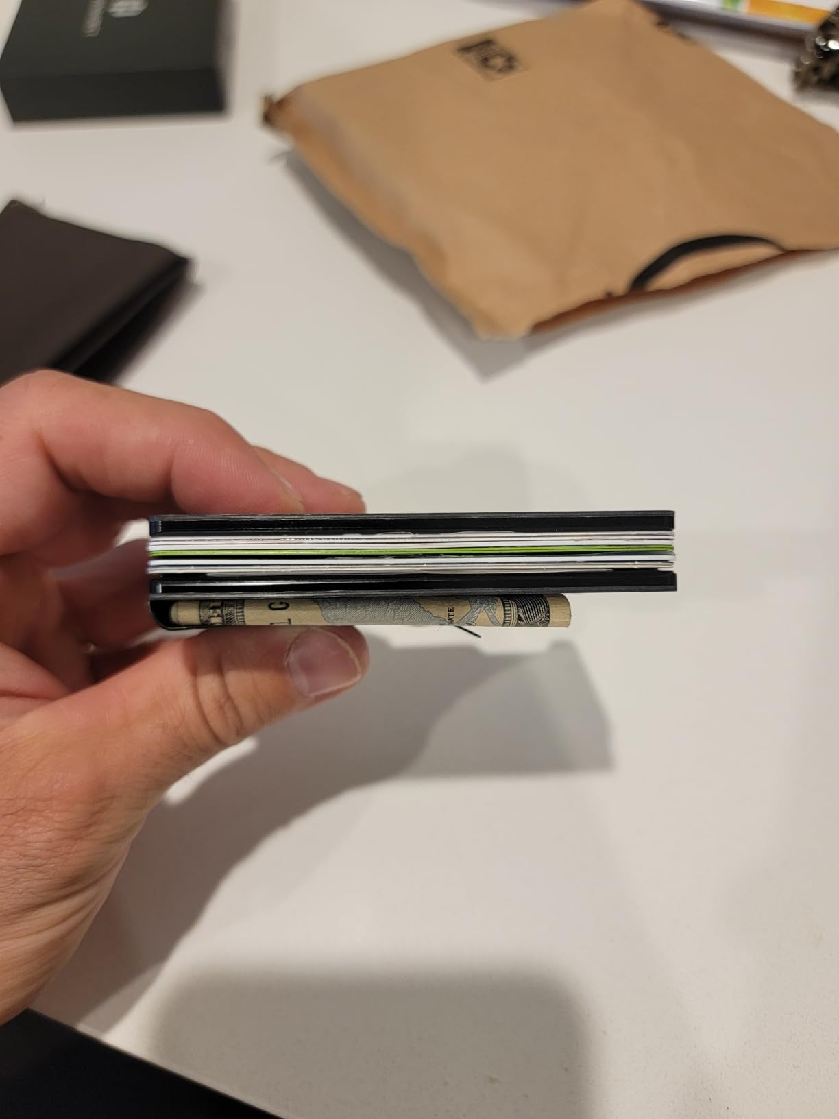 Hayvenhurst Wallet for Men - Slim RFID Blocking Metal Wallet with Money Clip, Minimalist Front Pocket Credit Card Holder, Small Mens Wallet customer photo 1