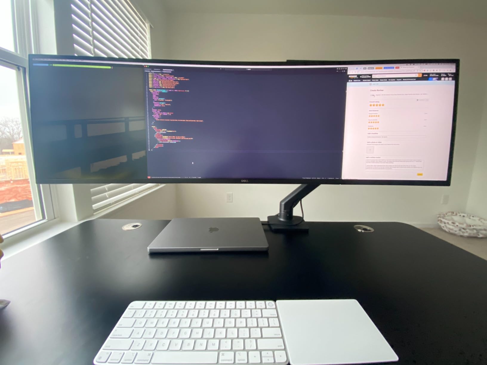 Ergotron HX HD Premium Heavy Duty Gaming Monitor Arm, Single Monitor Desk Mount - for 1000R Curved Ultrawide Monitors Up to 49 Inches, 28 to 42 lbs, VESA 75x75mm or 100x100mm - HD Pivot, Matte Black customer photo 2