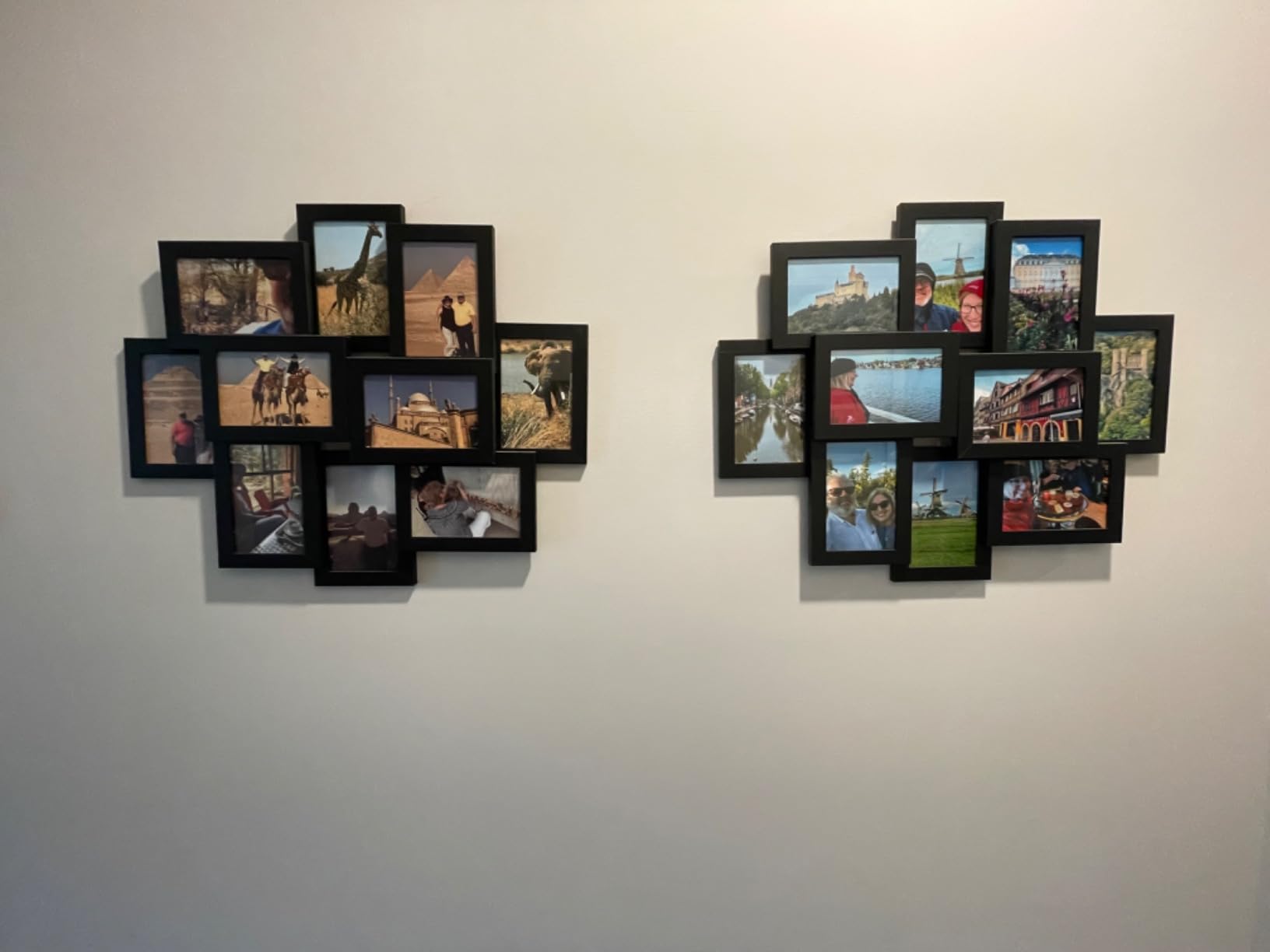 SONGMICS Collage Picture Frames, 4x6 for Wall Decor, Multi Family Photo for Gallery Decor, Glass Front, Set of 10, Rustic Brown URPF020X02 customer photo 1