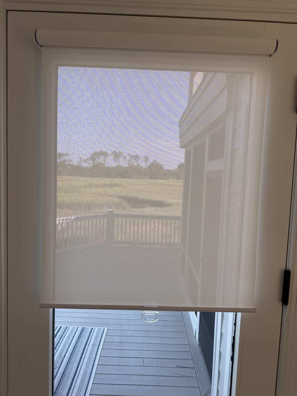 AOSKY Cordless Roller Shades for Windows Light Filtering Shades with 5% Openness Solar Screen Semi Sheer Roller Blinds UV Protection for Office and Home customer photo 1