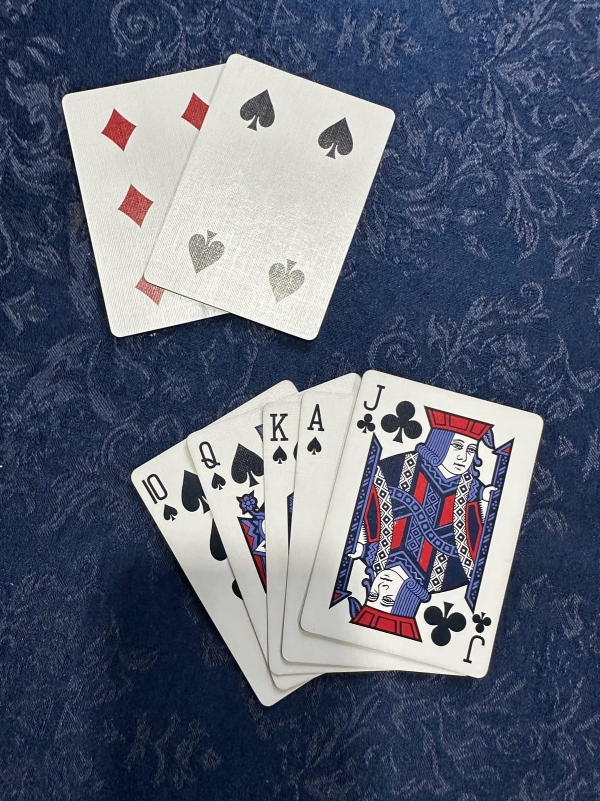 Bicycle Euchre Playing Card Deck 9 Through Ace Double Deck Blue | 2 pre-stripped Euchre decks 9 through Ace, 4 sets of blank scoring cards, Thin Crushed Cardstock, Air Cushion Finish customer photo 2