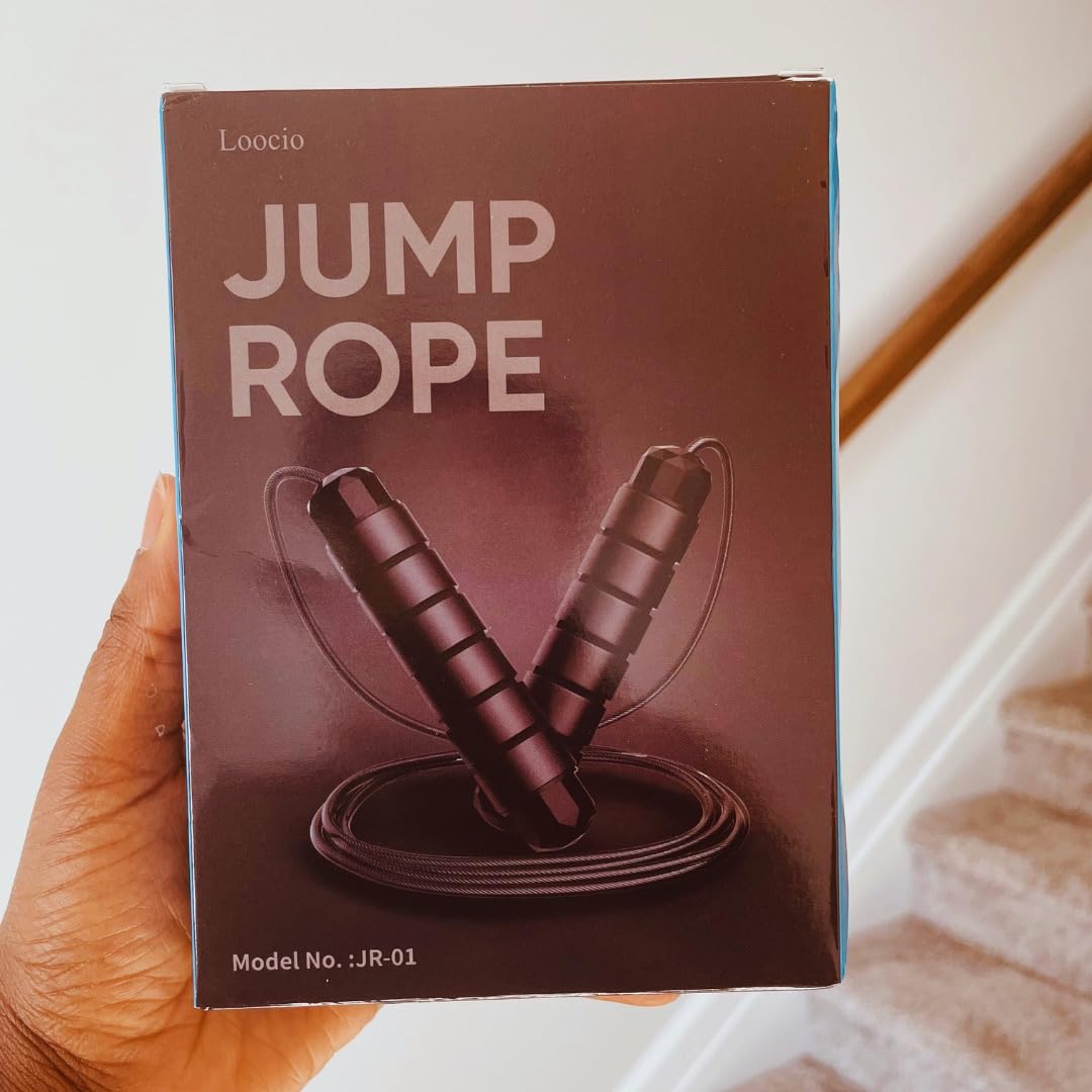Jump Rope, Tangle-Free Rapid Speed Jumping Rope Cable with Ball Bearings for Women, Men, and Kids, Adjustable Steel Jump Rope with Foam Handles customer photo 2