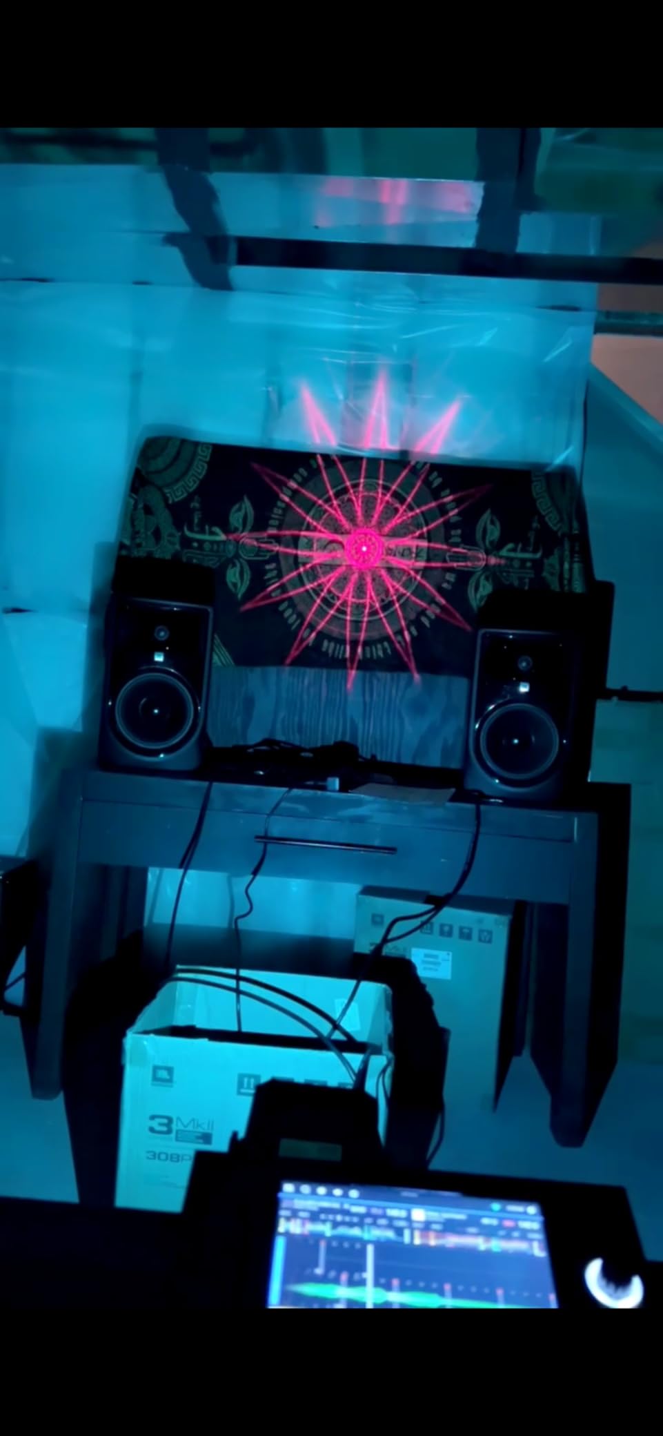 Enjoyedled DJ Disco Stage Party Lights with Northern Laser Light Effect | RGB Led Sound Activated, Strobe Lighting with Remote Control for Indoor Birthday Karaoke Club KTV, USB customer photo 2