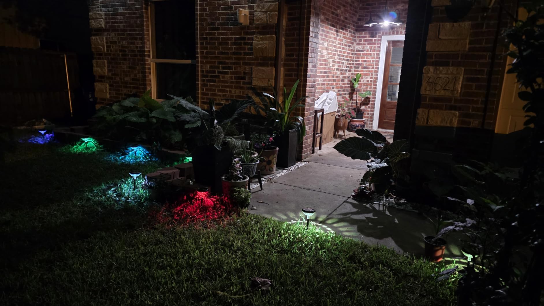 Nupostai 8 Pack Solar Pathway Lights, Multicolor & Warm White LED, IP67 Waterproof, Outdoor Garden Yard Lawn Landscape Decorative customer photo 2