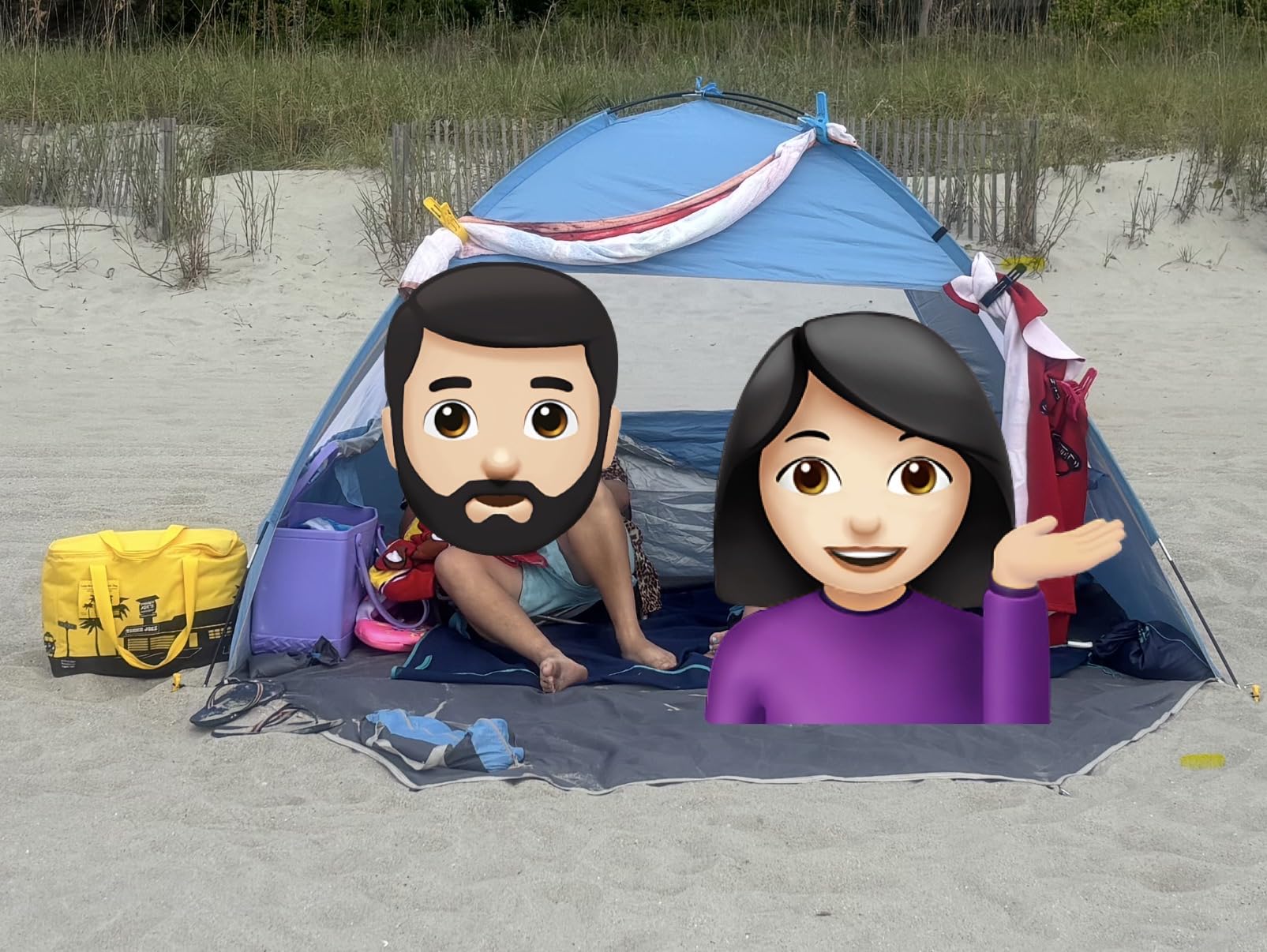Gorich Beach Tent Sun Shelter for 3/4/6/8/10 Person with UPF 50+ UV Protection, Lightweight & Easy Setup Beach Shade Canopy, Portable Beach Shade Tent Beach Cabana customer photo 1