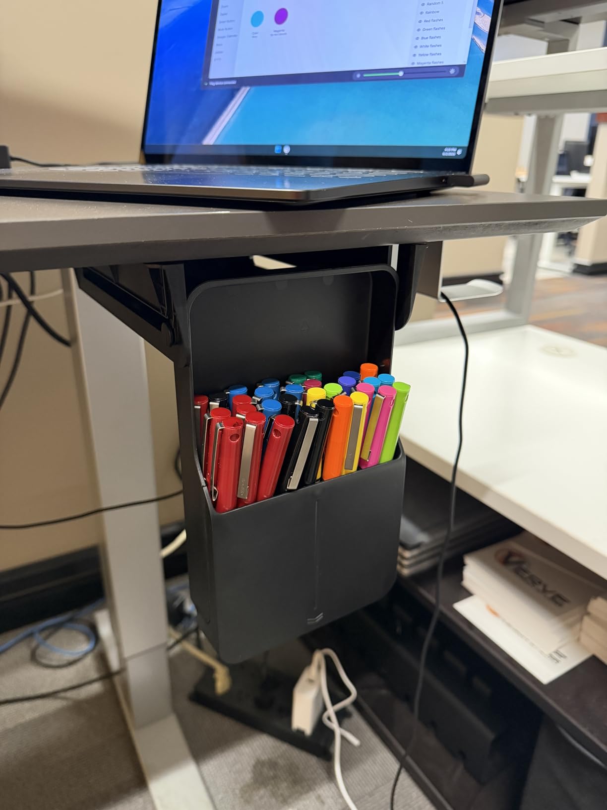 Under Desk Drawer Storage Organizer - 2 Pack (Large and Small) Black - 2 Installation Methods (Screw or Adhesive) customer photo 1