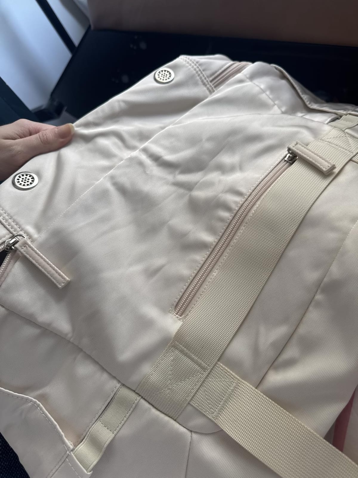 Gym Bag for Women, Personal Item Travel Bag with Shoes Compartment, Weekender Overnight Duffel Bag with Wet Pocket, Carry On Bag for Women, Travel, Gym, Weekend (Beige) customer photo 1