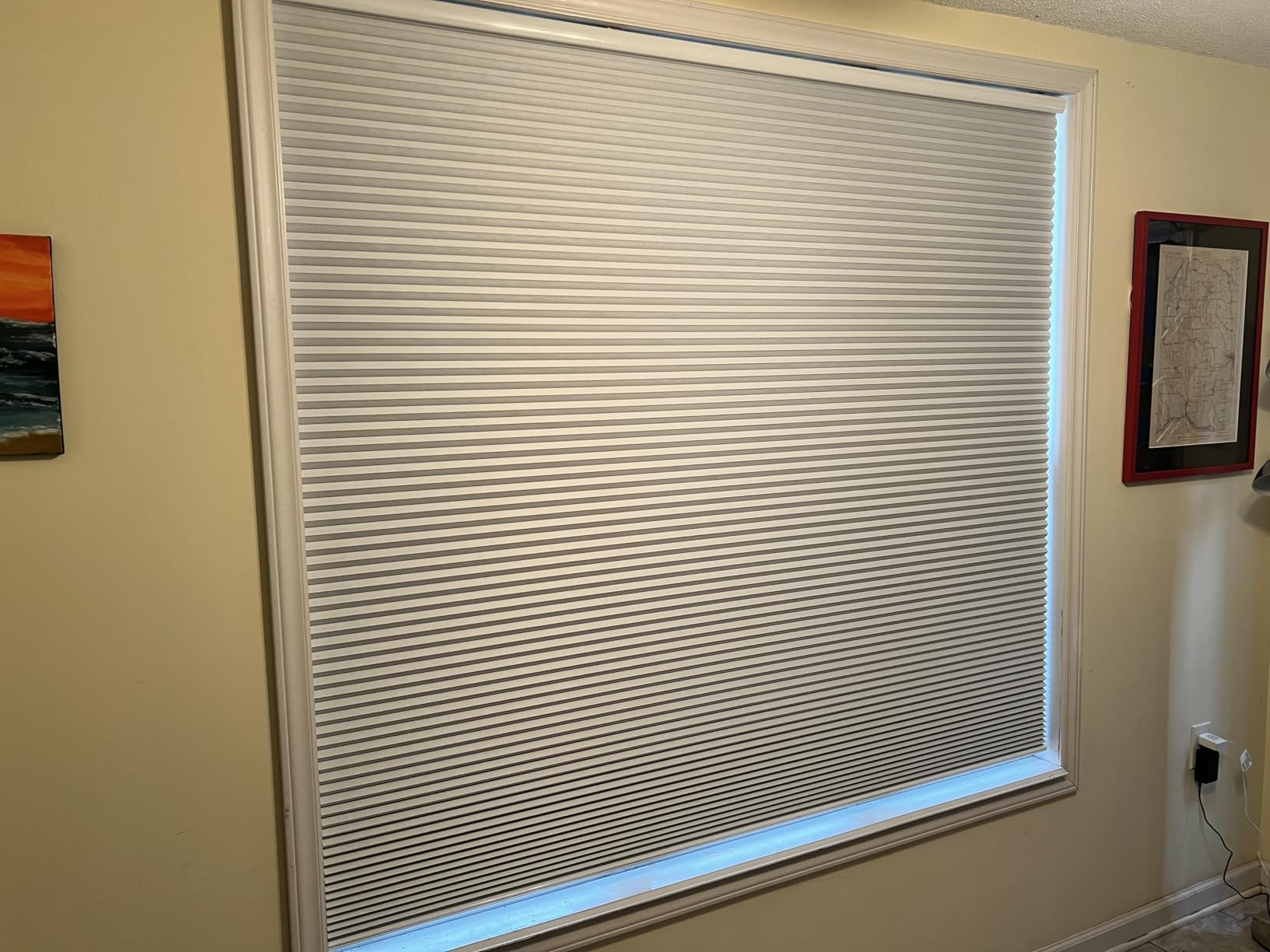 Persilux Custom Size 100% Blackout Cordless Cellular Shades & Blinds Honeycomb Blinds Bottom up Waterproof Thermal Insulated Window Shades for Home, Windows and Kitchen White customer photo 1