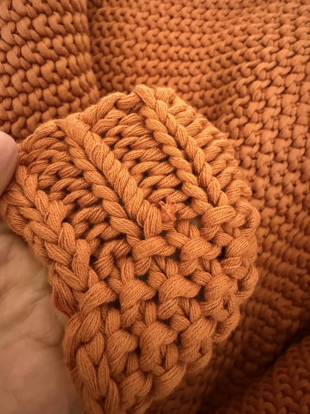 Longhui bedding Chunky Cable Knit Throw Blanket Lightweight Beige 100% Organic Cotton Blanket for Sofa Couch Bed Baby Nursery, Rustic Shabby Chic Modern Farmhouse, 51