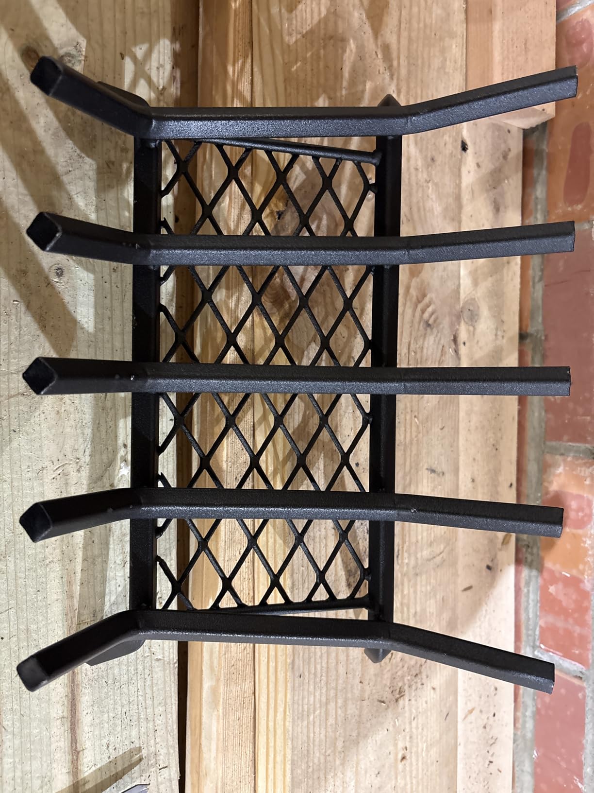 INNO STAGE 21 Inch Fireplace Grate with Ember Retainer | Solid wrought iron structure, fits hearth, wood stove, ideal for home indoor use and backyard camping customer photo 1