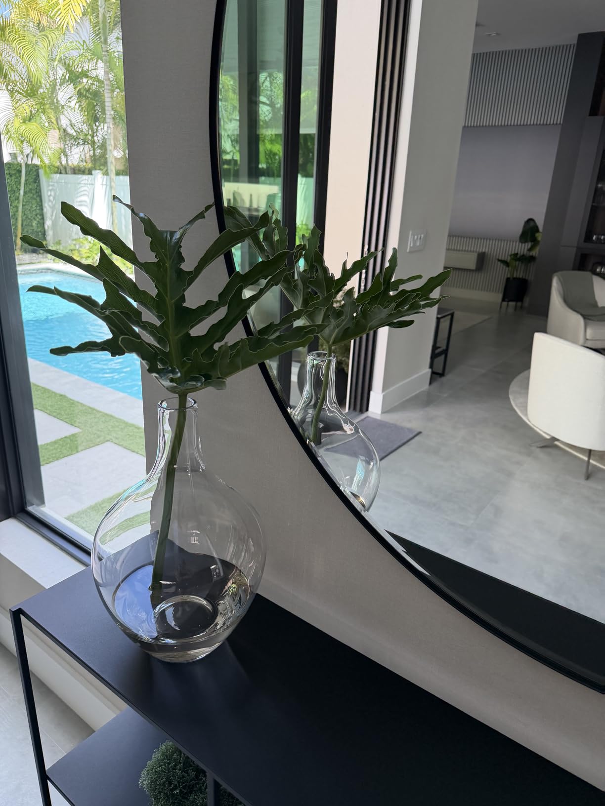 Large Glass Vase for Floor, 15