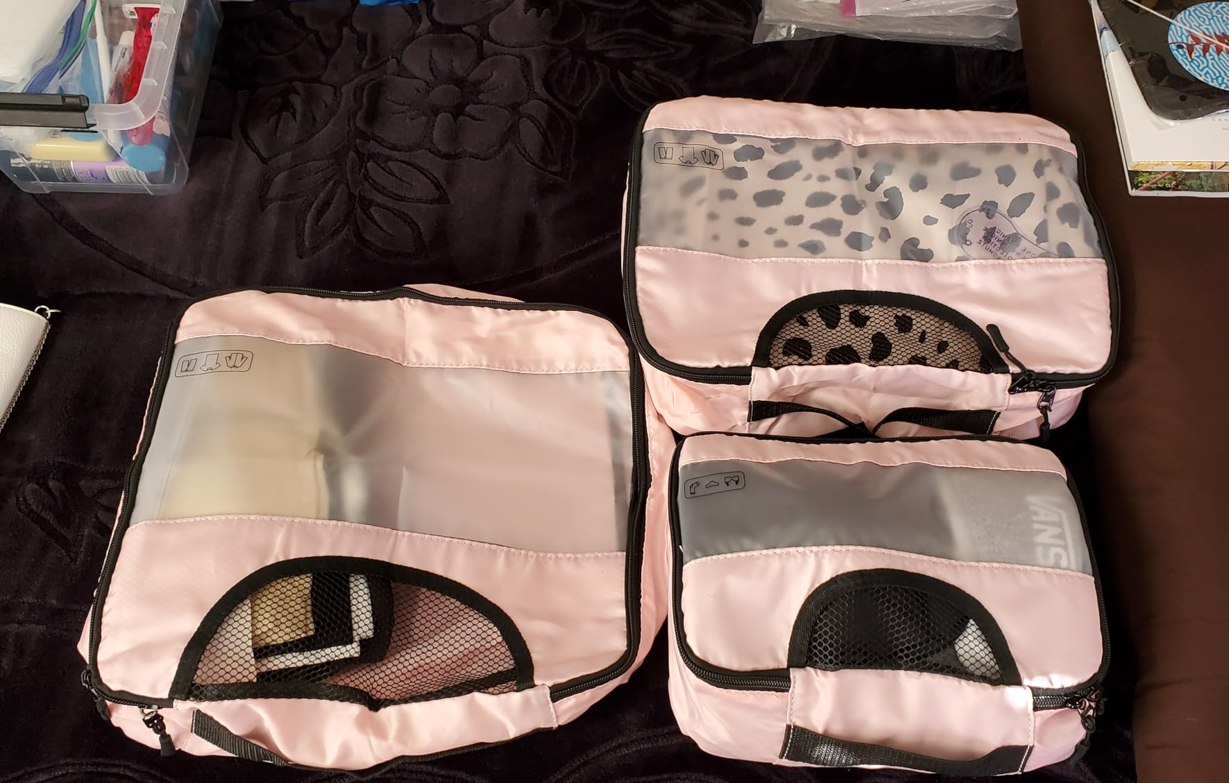 Veken 10 Set/8 Set Packing Cubes for Travel Essentials, Anti-Wrinkle Buckled Suitcase Organizer with Shoe & Toiletry Bag, Carry On Luggage Bag for Airplane & College Dorm Room Accessories, Women Men Gifts customer photo 1