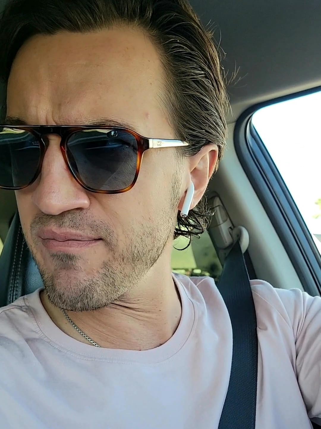 WearMe Pro Polarized Modern Aviator One-Bridge Square Mens Sunglasses customer photo 2