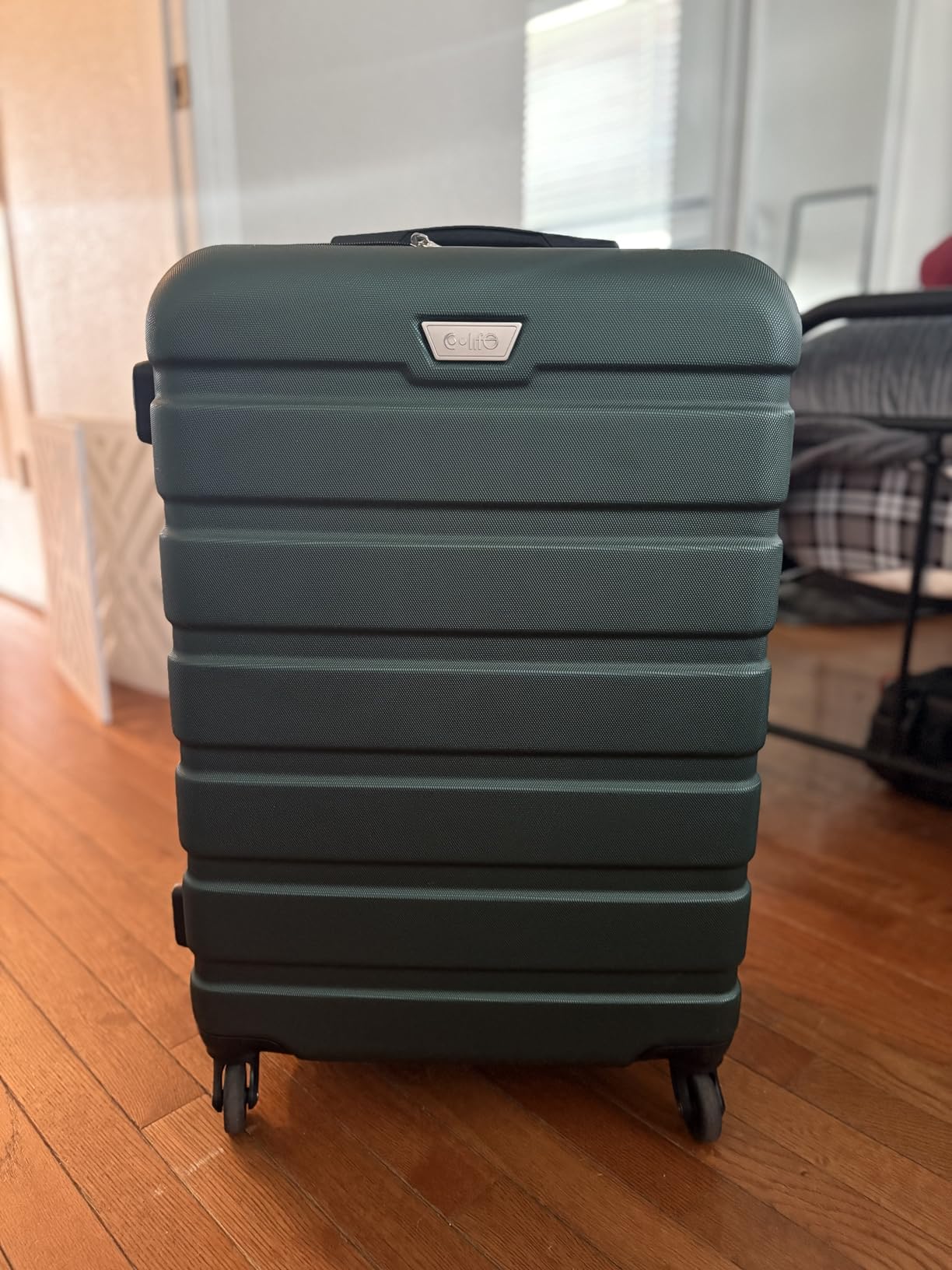 Coolife Luggage Set, Lightweight Durable Hardshell, 3 piece, Apricot Navy | suitcase set with 360° Spinner Wheels, TSA-approved Lock, Checked Family Travel, 20/24/28 Inch customer photo 1