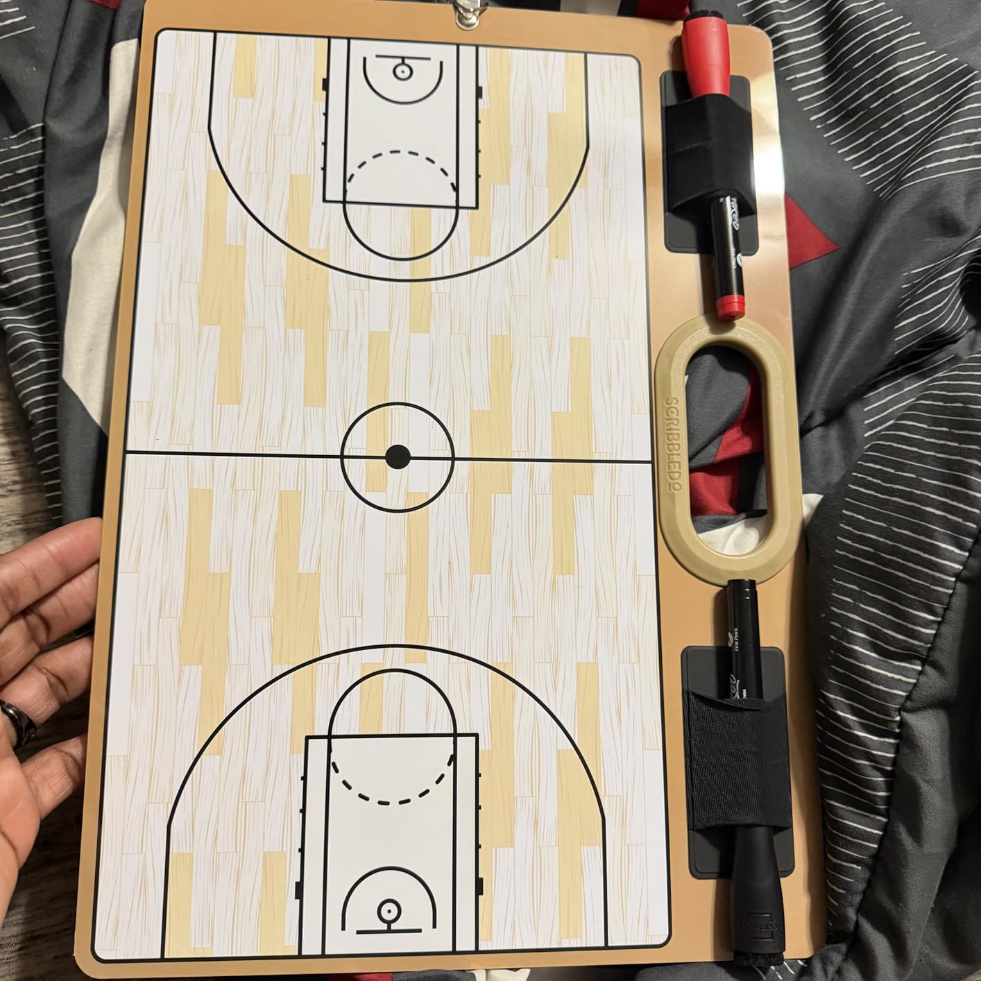 Basketball Dry Erase Board for Coaches 15x10.5 Double Sided Whiteboard Coaching Board Equipment Includes 2 White Board Markers for the Basketball Accessories the Perfect Coach Gifts customer photo 2