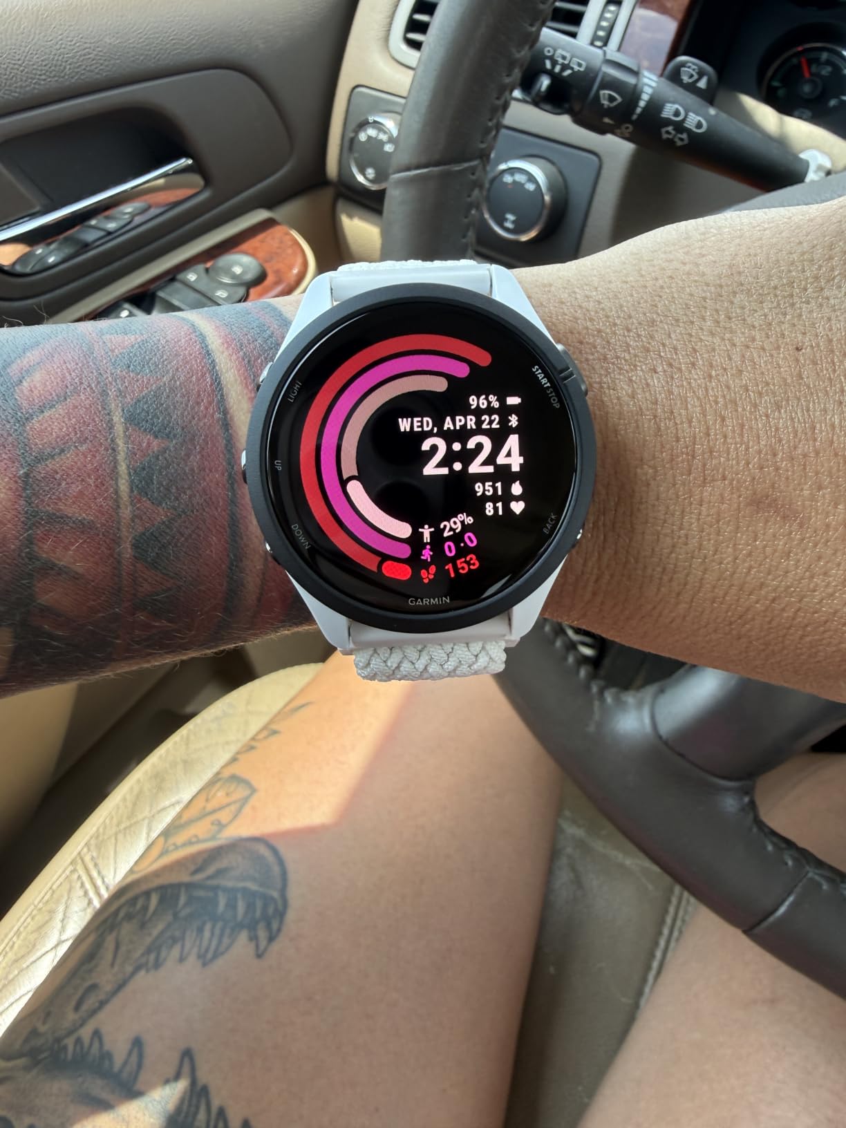 Garmin Forerunner 265, Running Smartwatch, 46mm, Black/Powder Gray, Advanced Training Metrics & Recovery Insights, Music On Your Wrist, Garmin Coach customer photo 1