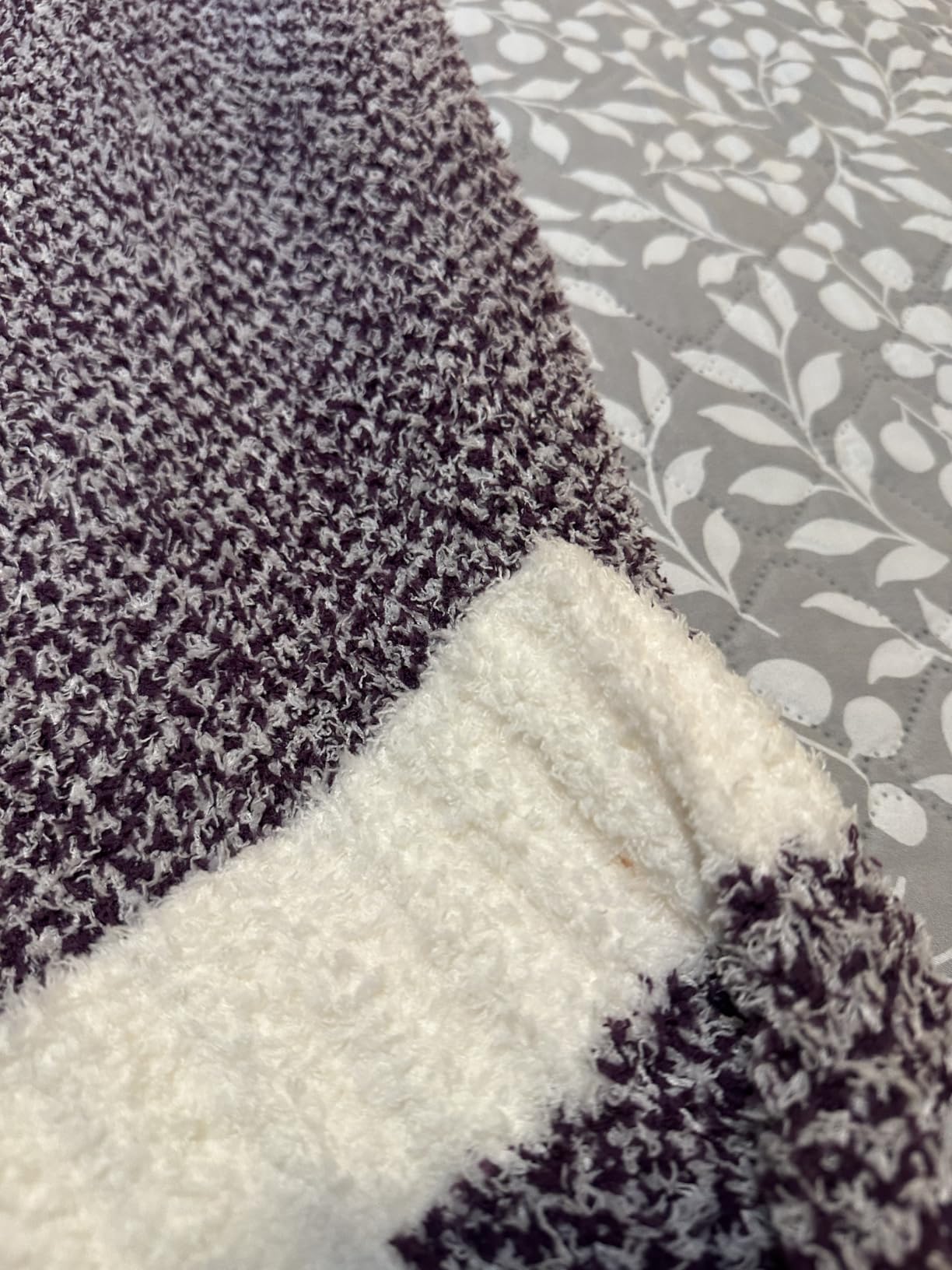 Snuggle Sac Blue Throw Blankets for Couch, Reversible Super Soft Warm Blankets Cozy Knit Blanket Fuzzy Plush Throws for Sofa, Bed, Gift, Heather Blue, 50 x 60 inches customer photo 1